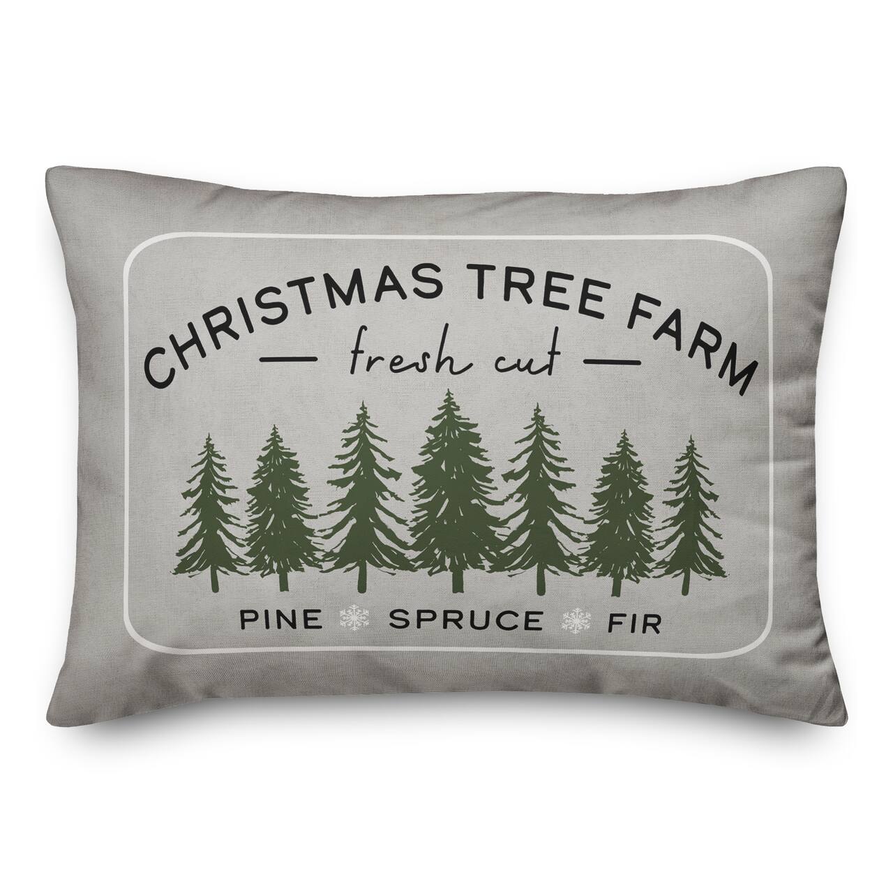 Christmas Tree Farm 20" x 14" Spun Poly Pillow